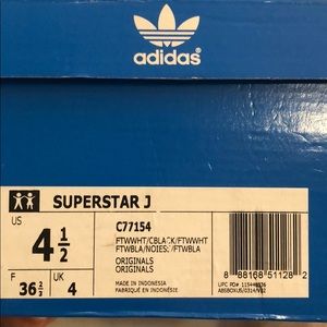 ADIDAS SUPERSTAR BW SIZE 4.5Y